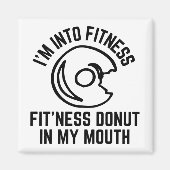 Donut Fitness Funny Magneet (Voorkant)