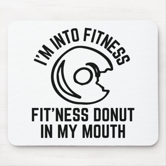 Donut Fitness Funny Muismat (Voorkant)