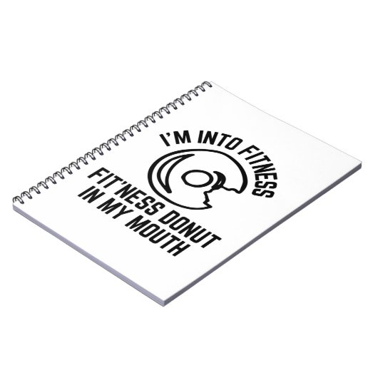 Donut Fitness Funny Notitieboek (Linkerzijde)