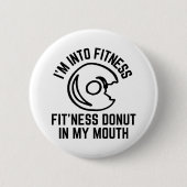 Donut Fitness Funny Ronde Button 5,7 Cm (Voorkant)