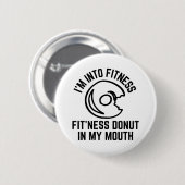 Donut Fitness Funny Ronde Button 5,7 Cm (Voorkant /achterkant)