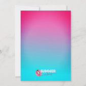 Donut Float Zomer Zwembad Sweet 16 Verjaardagsfees Kaart (Achterkant)