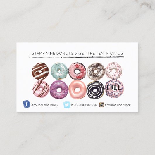Donut Food Truck Loyalty Card (Achterkant)