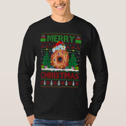 Donut Food   Xmas Tree Ugly Santa Donut Christmas T-shirt (Voorkant)