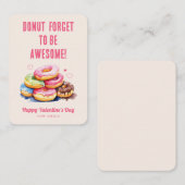 Donut Forget to Be Awesome Kids Valentine Notitiekaartje (Voorkant / Achterkant)