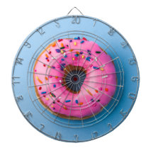 Donut foto blauw en roze modern Dartboard