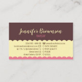 Donut foto smakelijk roze geel visitekaartje (Achterkant)