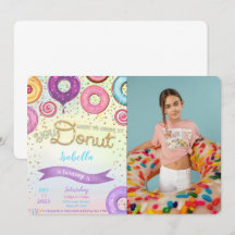 Donut Foto Uitnodiging