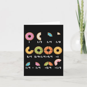 Donut Fraction Wiskunde Docenten Terug naar School Kaart