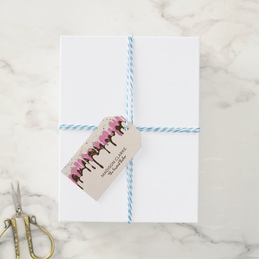 Donut Frosting Sprinkles Baker Bakery Cadeaulabel (Met Touw)