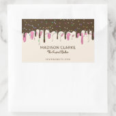 Donut Frosting Sprinkles Baker Bakery Rechthoekige Sticker (Tas)