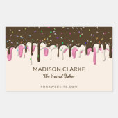 Donut Frosting Sprinkles Baker Bakery Rechthoekige Sticker (Voorkant)