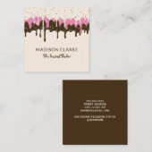 Donut Frosting Sprinkles Baker Bakery Vierkante Visitekaartje (Voorkant / Achterkant)