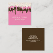 Donut Frosting Sprinkles Baker Bakery Vierkante Visitekaartje (Voorkant / Achterkant)