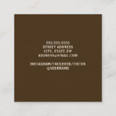 Donut Frosting Sprinkles Baker Bakery Vierkante Visitekaartje (Achterkant)