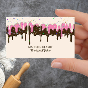 Donut Frosting Sprinkles Baker Bakery Visitekaartje