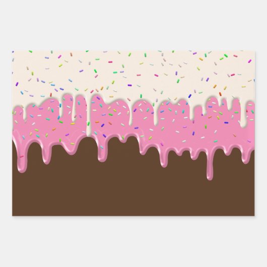 Donut Froting Sprinkles Inpakpapier Vel (Voorkant)