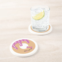 Donut Funny Cartoon Sprinkles Pink Paars