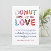 DONUT Geef Op Nergens Liefde Wijziging Van Datum P Kaart (Staand voorkant)