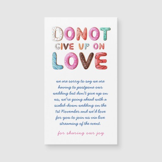 DONUT geeft op bij verandering van liefdesaanbod o (Voorkant)