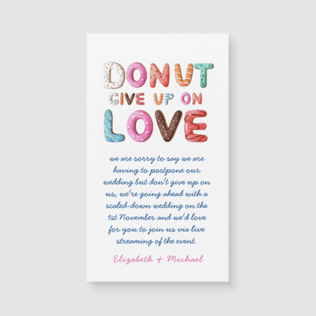 DONUT geeft op bij verandering van liefdesplan Dat (Voorkant)