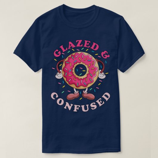 Donut Geglazuurd en Verward T-shirt (Design voorkant)