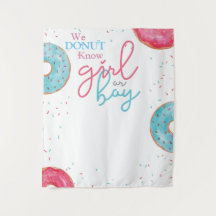 Donut Gender onthullen Backdrop/Tapestry Tapestry