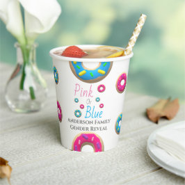Donut Gender onthulling Papieren Bekers
