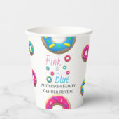Donut Gender onthulling Papieren Bekers (Voorkant)