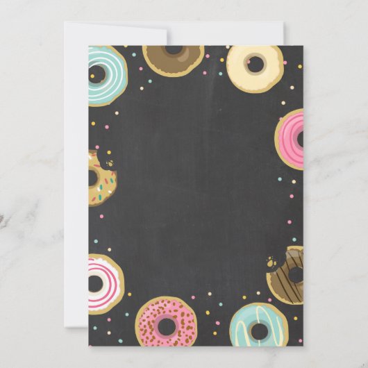 Donut Geslacht Onthul Uitnodiging Jongen of Meisje (Achterkant)