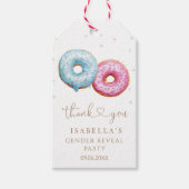 Donut Geslacht Onthullen Jongen of Meisje Party Cadeaulabel (Voorkant)