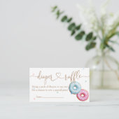 Donut Geslacht Onthullen Partij Luier Raffle Informatiekaartje (Staand voorkant)