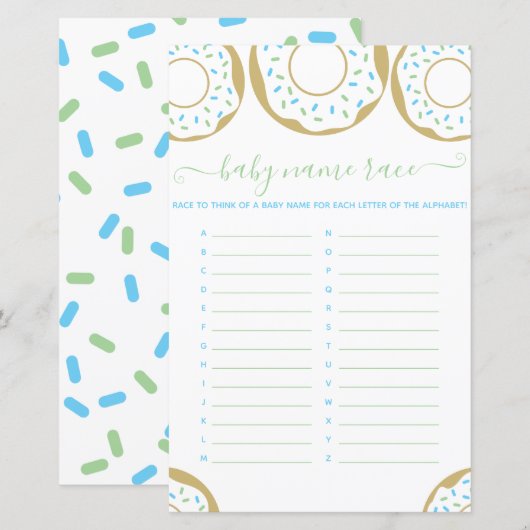 Donut, gesponnen met liefdesnaam Baby, Race Game (Voorkant / Achterkant)