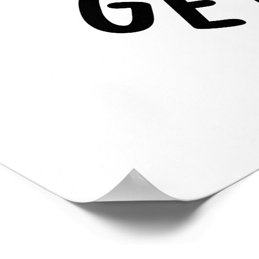 Donut Get Mad Get Leaven Funny Donut Pun Poster (Hoek)