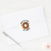 Donut Get Mad Get Leaven Funny Donut Pun  Ronde Sticker (Envelop)