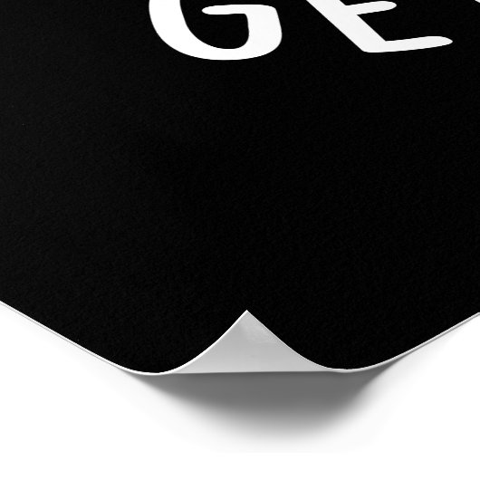 Donut Get Mad Get Leaven Grappige Donut Pun Dark B Poster (Hoek)