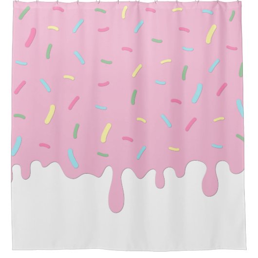 Donut Glaze, Icing, Frosting, Sprinkles, Dessert Douchegordijn (Voorkant)