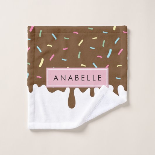 Donut glazuur, ijsvorming, berijpen, strooisel, Jo Bad Handdoek (Wasdoekje)