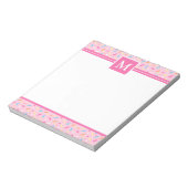 Donut glazuur & spikkels monogram notitieblok (Linkerzijde)