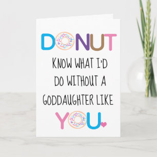 Donut Goddaughter Valentine's Day Kaart