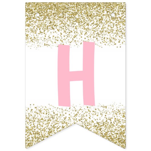 Donut Gold Sprinkles Happy Birthday Banner (Tweede vlag)
