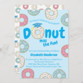 Donut Graduation Party Kaart (Voorkant / Achterkant)
