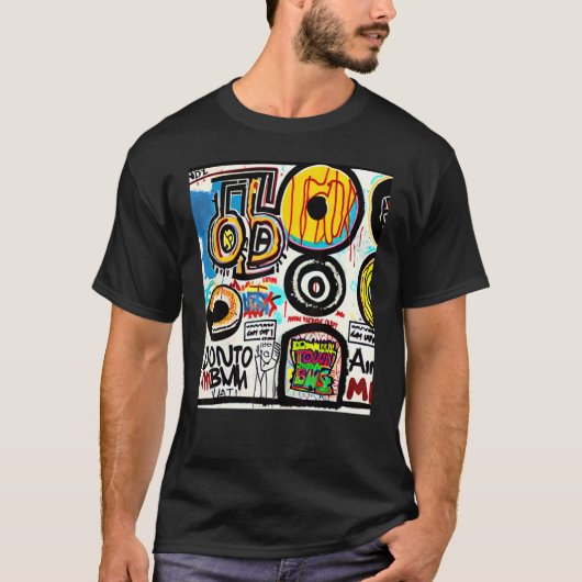 Donut Graffiti Pop Costume Kinder Mannen T-shirt (Voorkant)