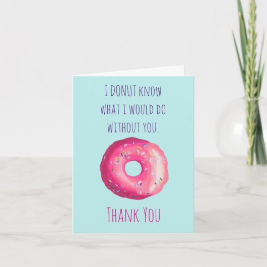Donut Grappige Cute Bedankt Waardering (Voorkant)