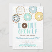 DONUT Groei Blauwe Donut Boy Birthday Kaart (Voorkant)