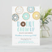 DONUT Groei Blauwe Donut Boy Birthday Kaart (Staand voorkant)