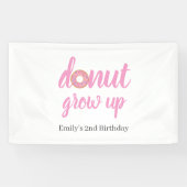 Donut Groei Op 2de Verjaardag Spandoek (Horizontaal)