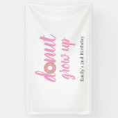 Donut Groei Op 2de Verjaardag Spandoek (Verticaal)