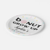 Donut Groei op Fun Birthday Party Papieren Bordje (Gekanteld)