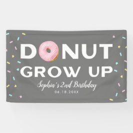 Donut Groei op sprinkhaan Birthday party Spandoek